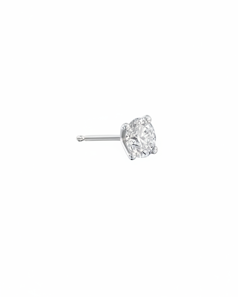 Martina Gold Earring 5mm White Diamond