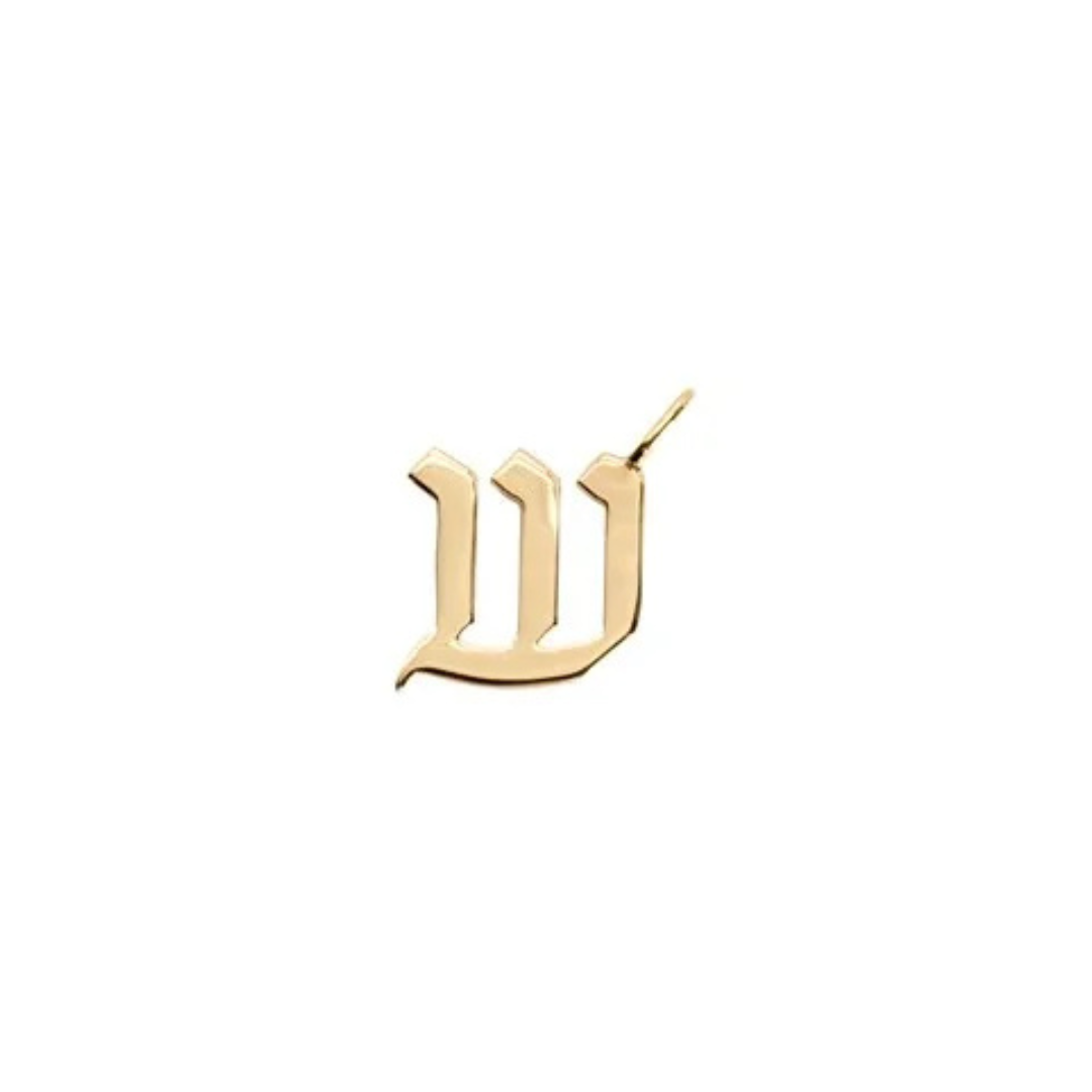 Letter Necklace - Large Aleph-Bet Gold Pendant