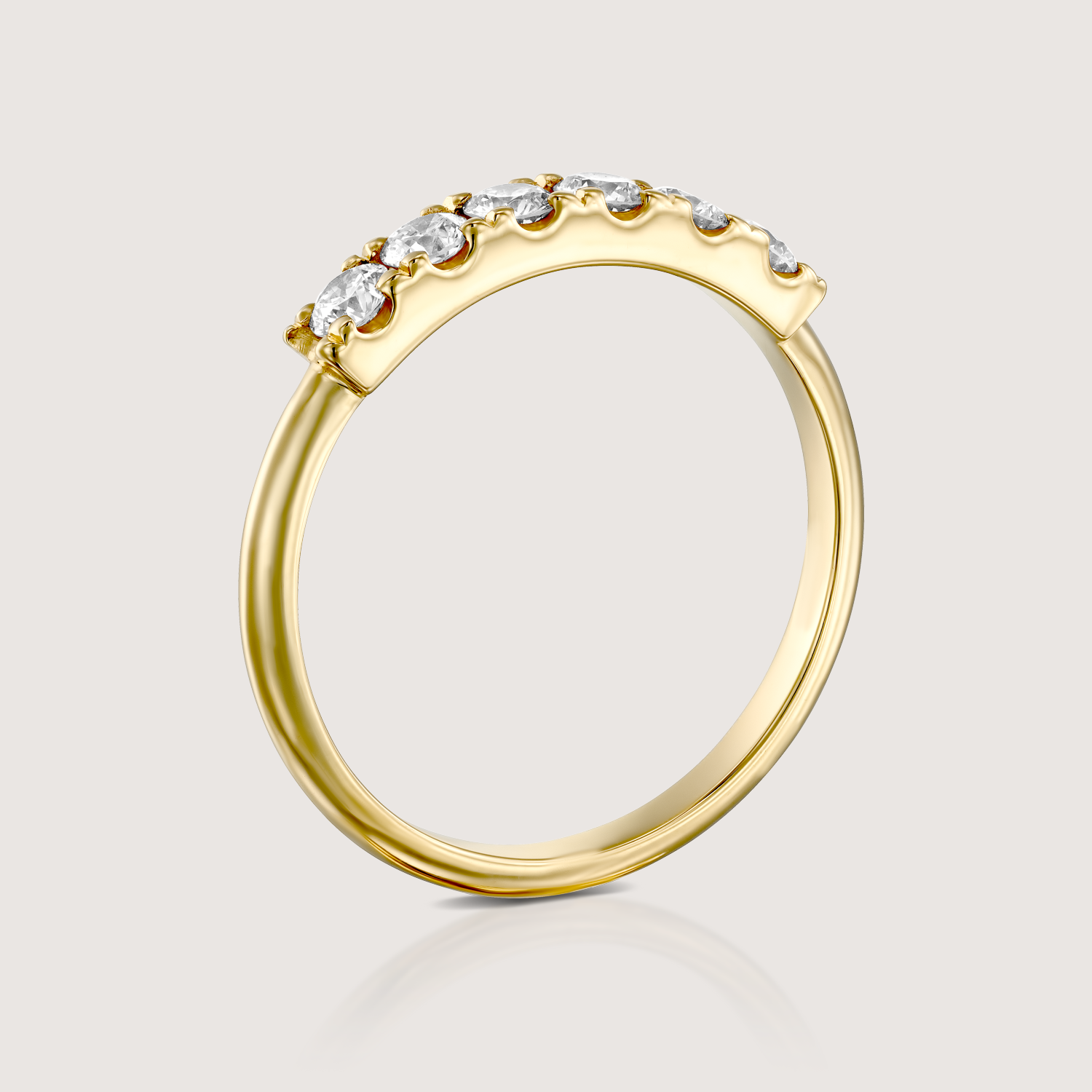 Medium Candy Gold Ring White Diamonds