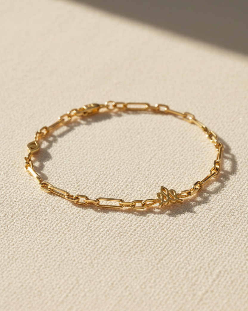 Crown and evil eye Tres Bracelet