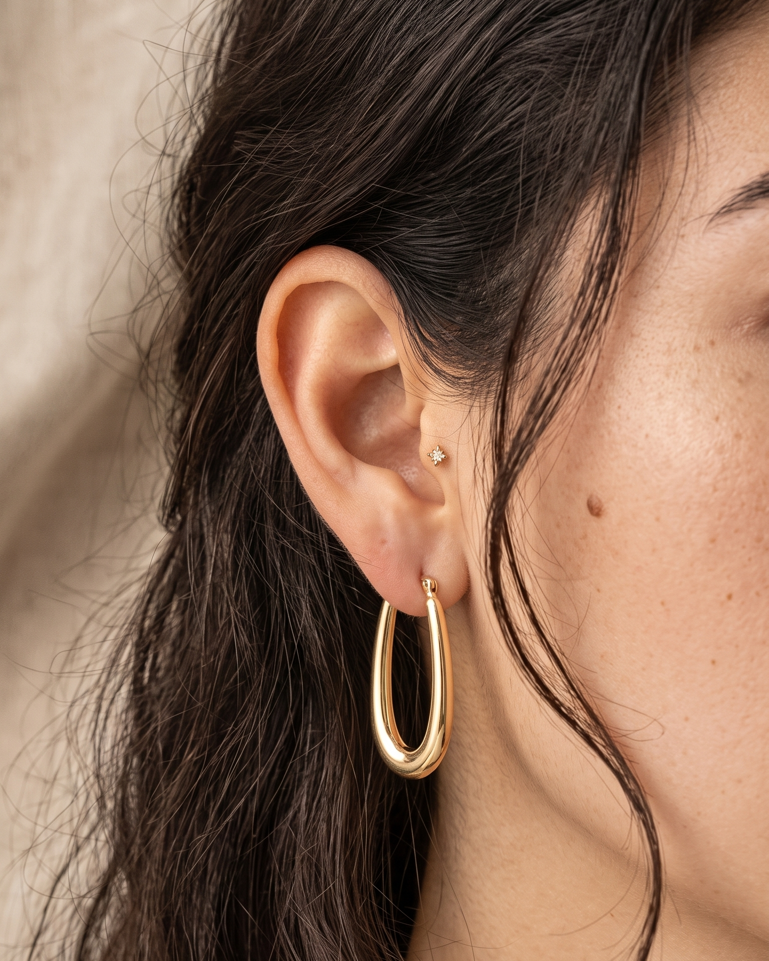 Gaya gold hoop earrings