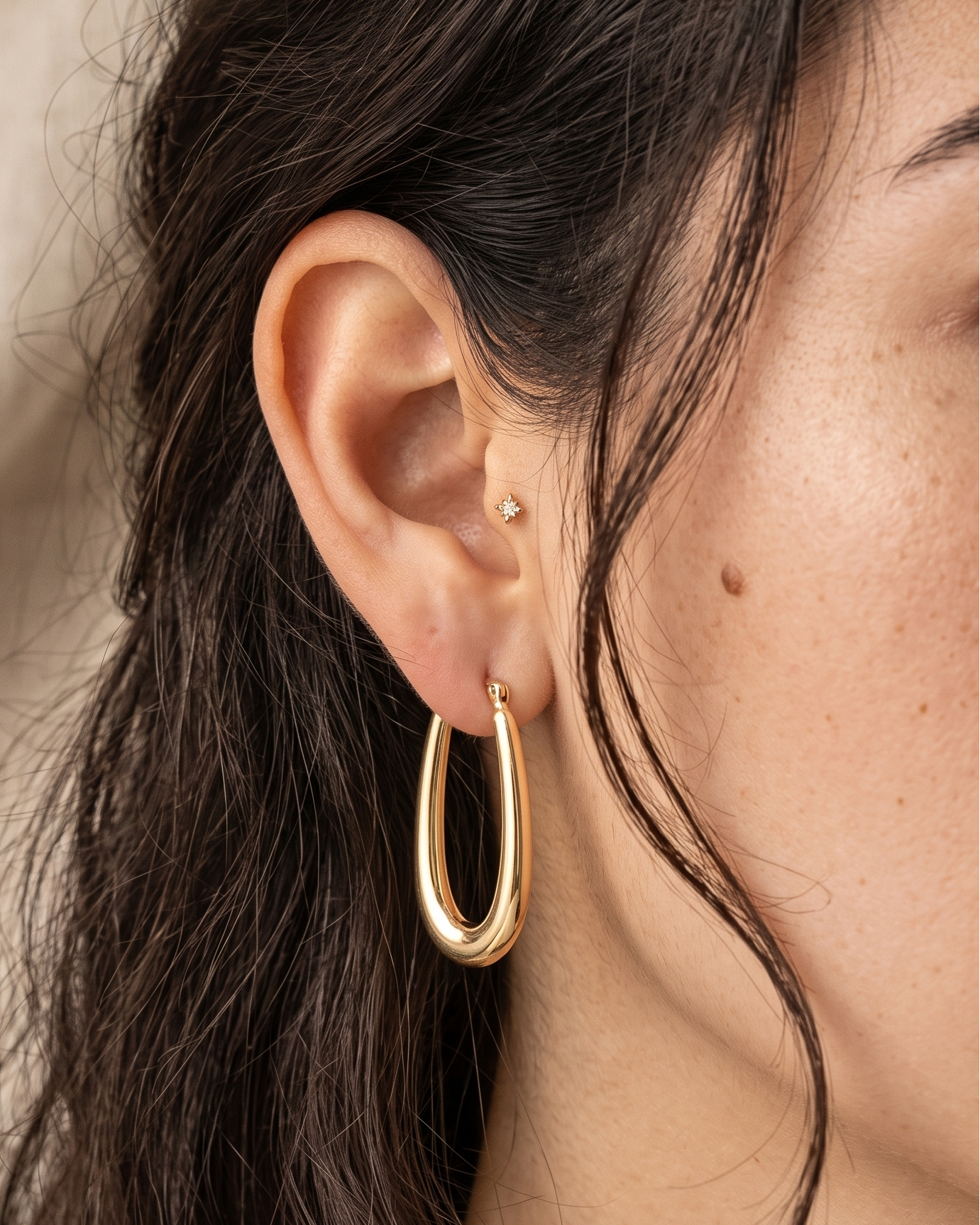 Gaya gold hoop earrings