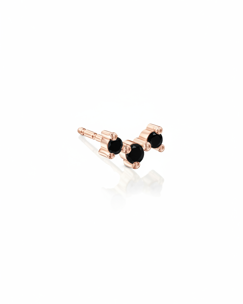 Frida Black Diamond Earring