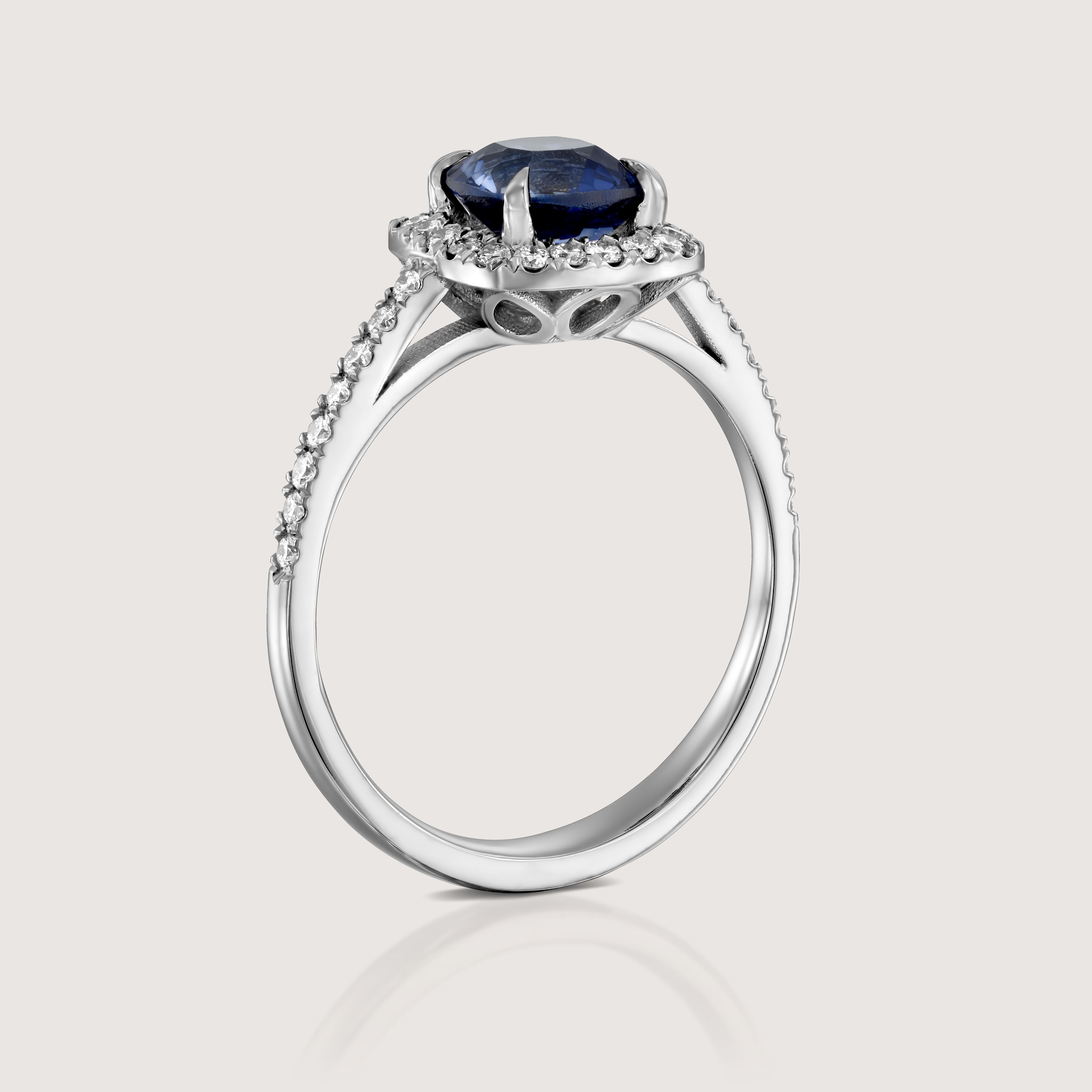 Rachel Ring With Sapphire and Diamonds