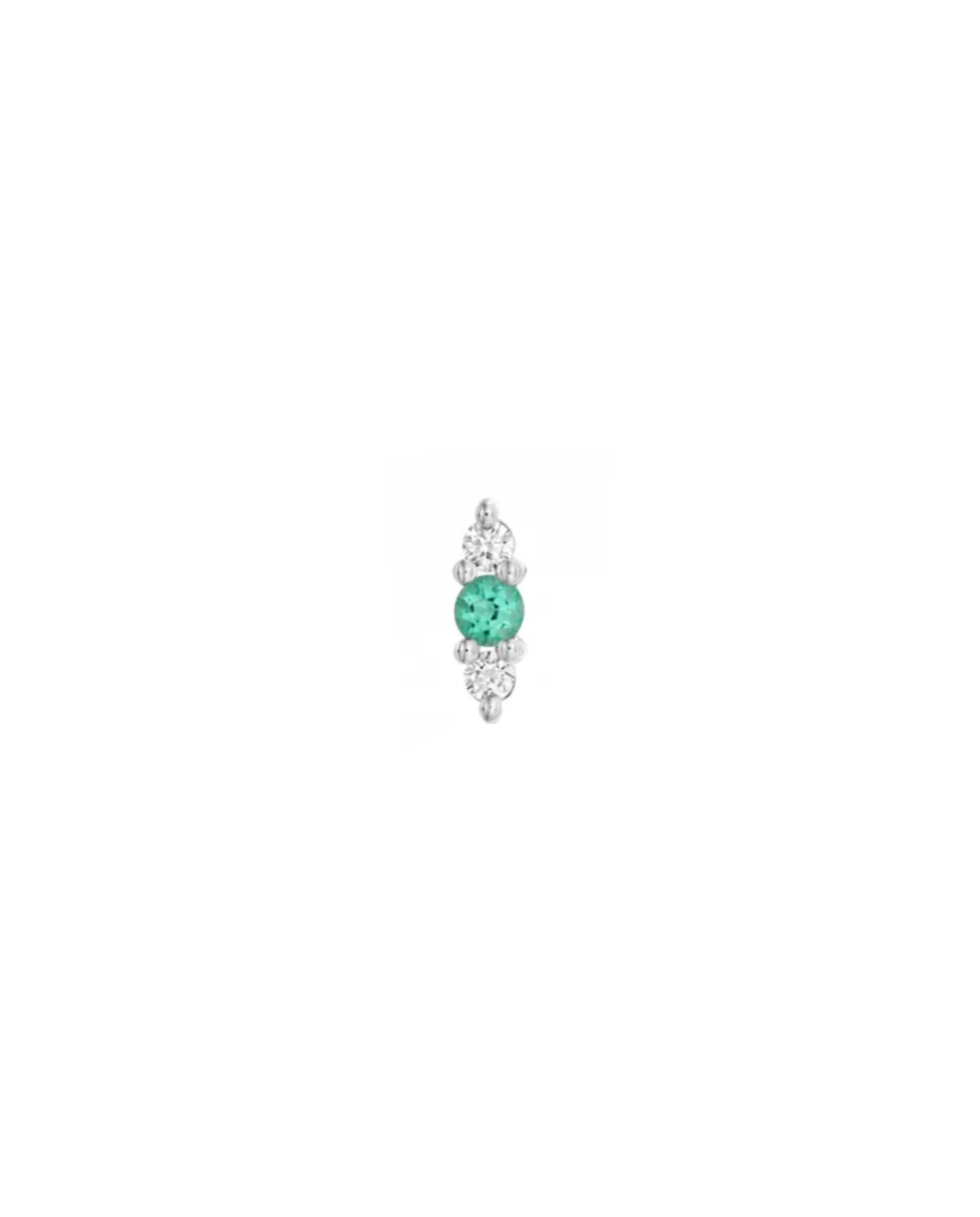 Audrey Earring Emerald and diamonds