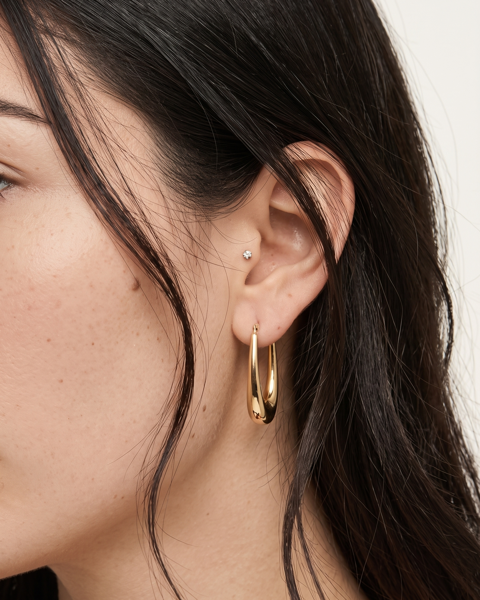 Mika gold hoop earrings