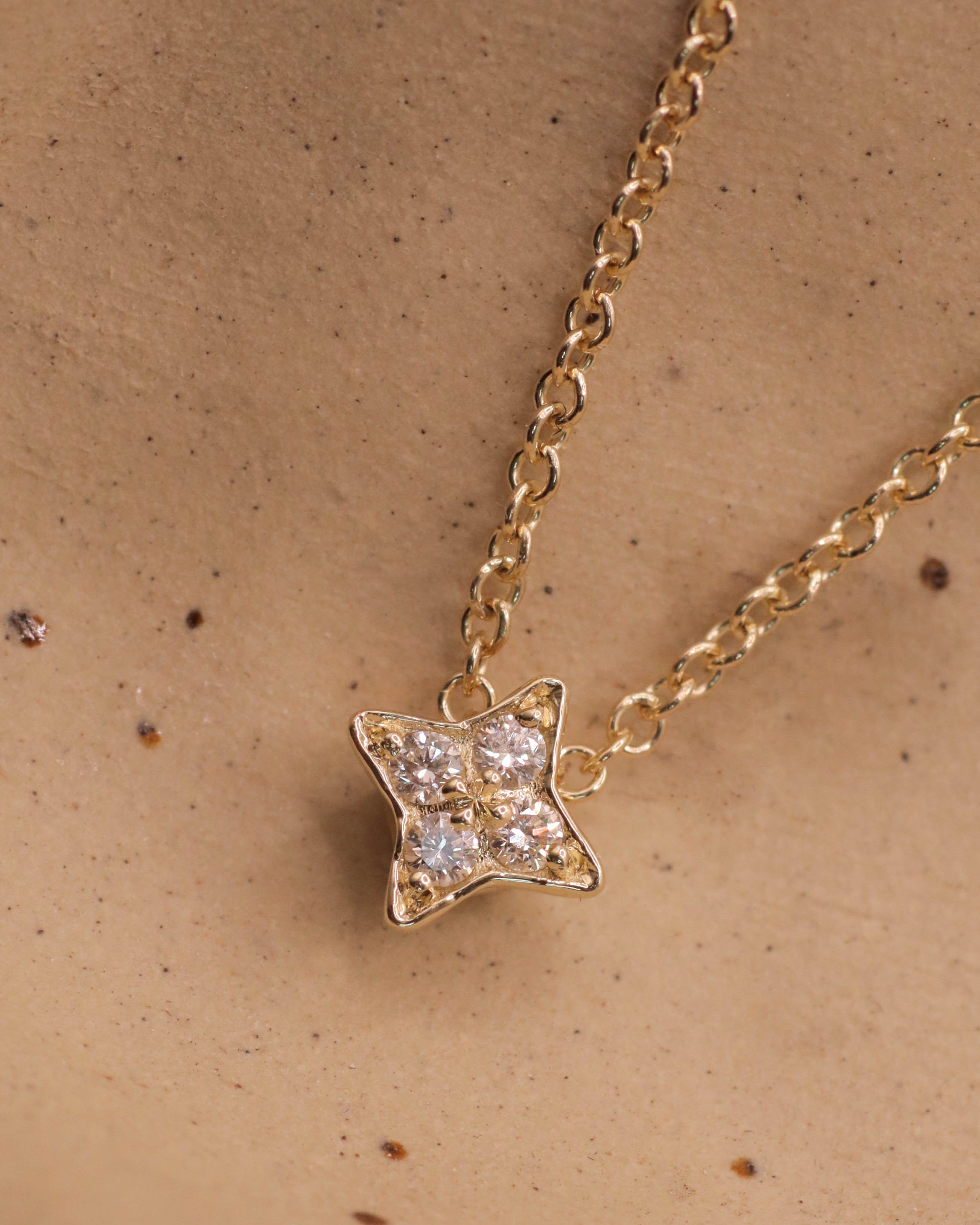 Saturn Necklace With White Diamonds