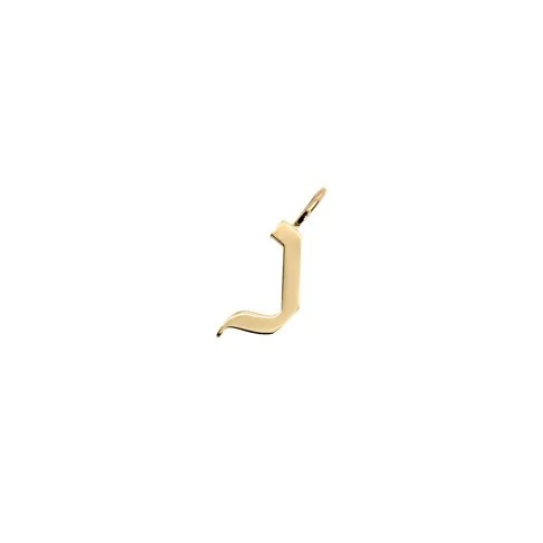 Letter Necklace - Large Aleph-Bet Gold Pendant