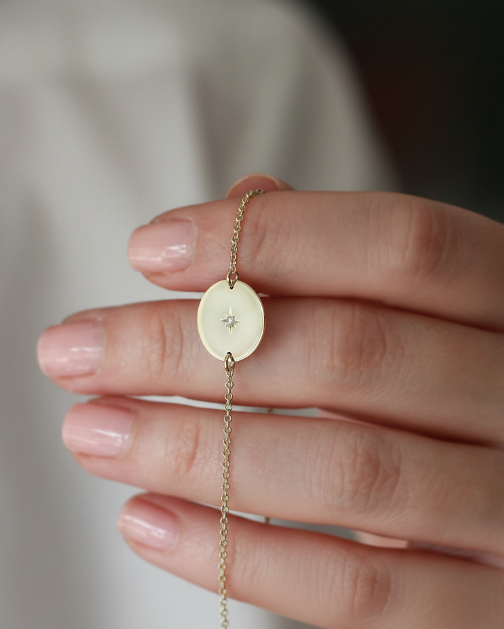 Chiara Gold Bracelet Diamond Star Setting