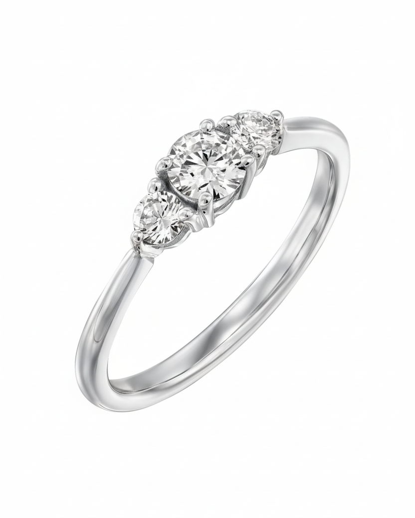 Audrey Gold Ring 4mm Diamond