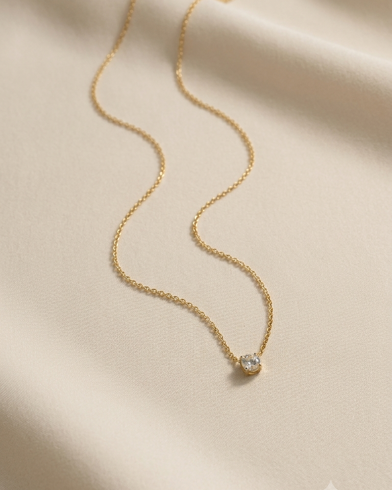 Annabelle Necklace White Diamond 4mm