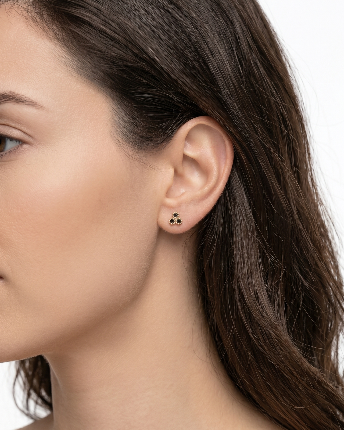Henrietta Gold earring Black Diamonds