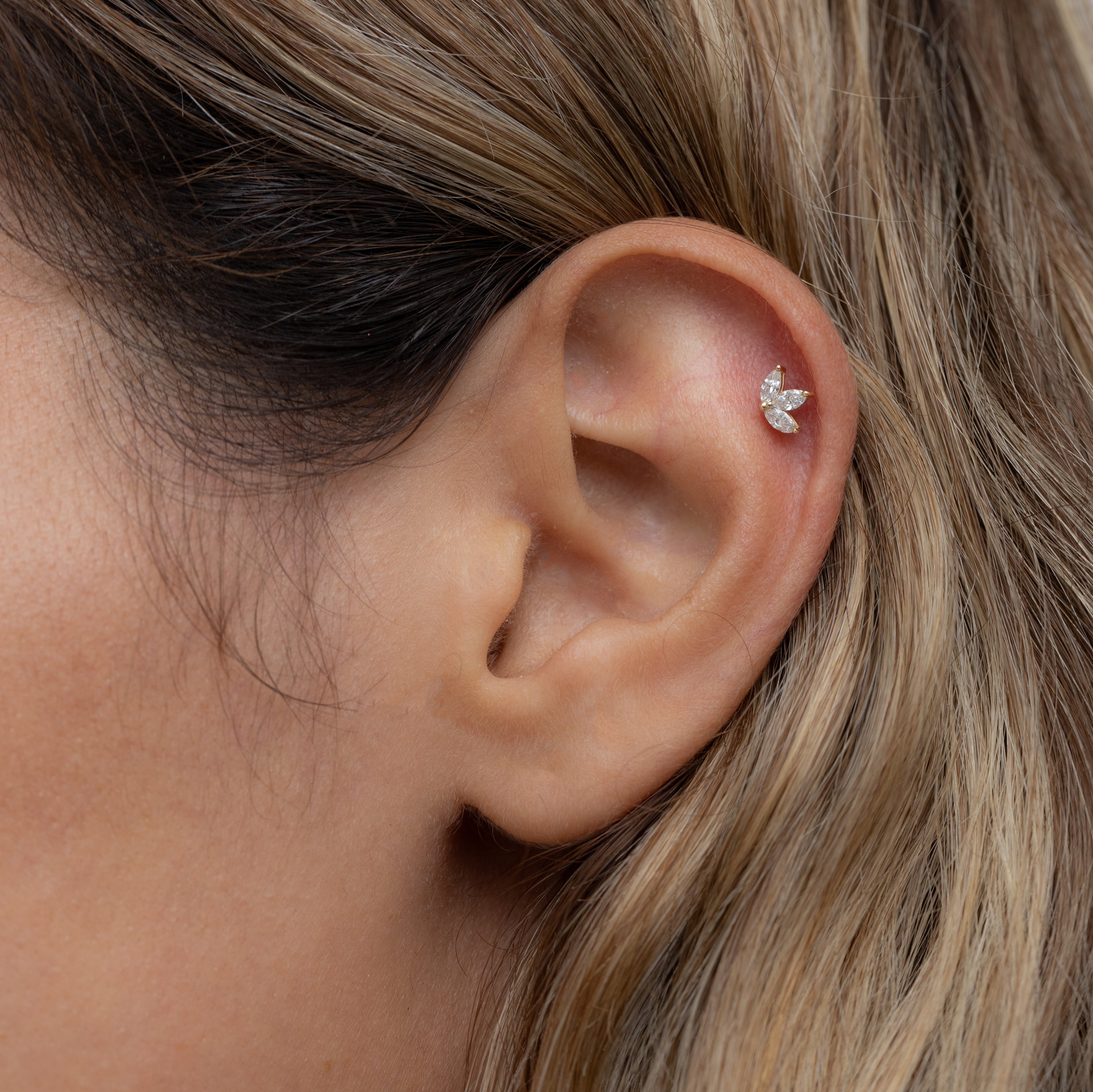 Francoise Piercing Earring White Diamonds