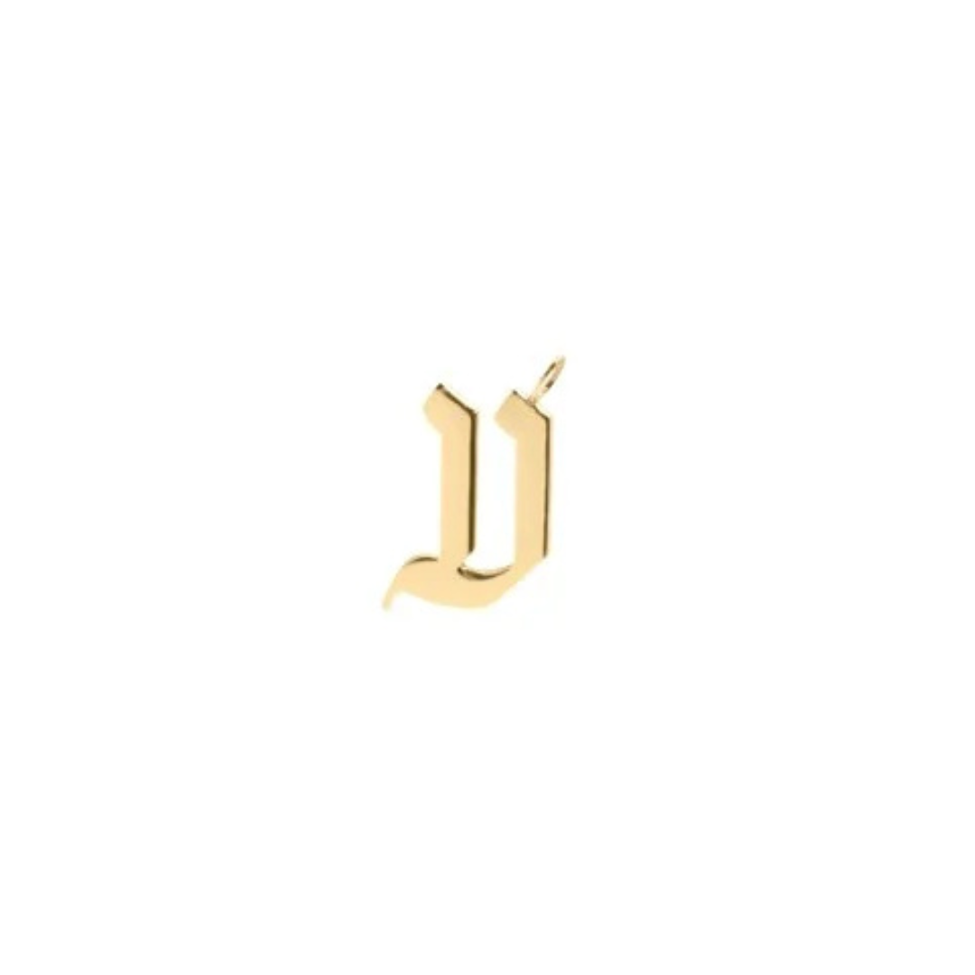 Letter Necklace - Large Aleph-Bet Gold Pendant