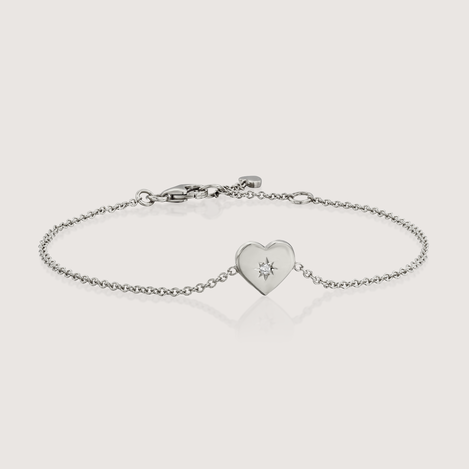 Heart Bracelet white diamond