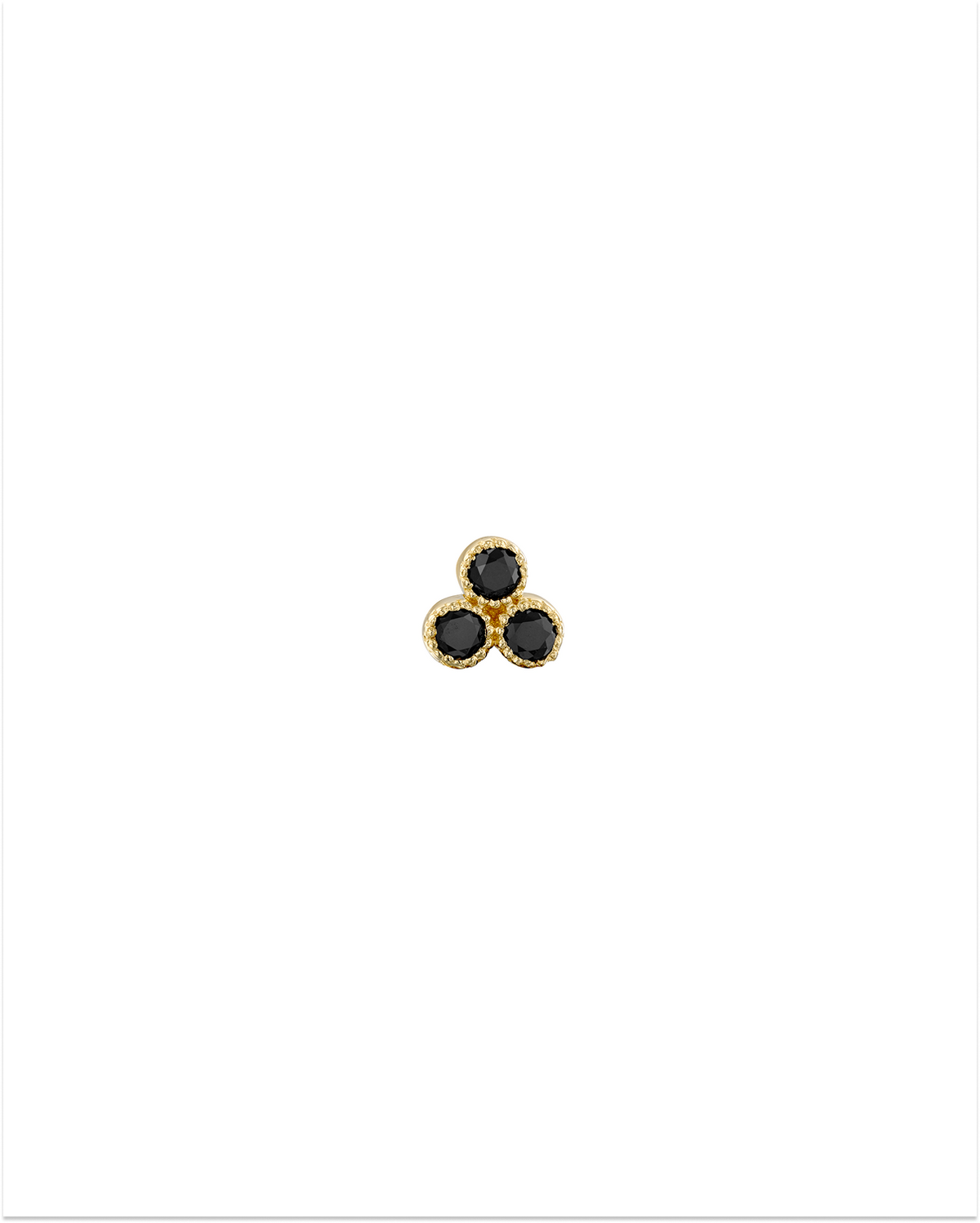 Henrietta Piercing Earring Black Diamonds