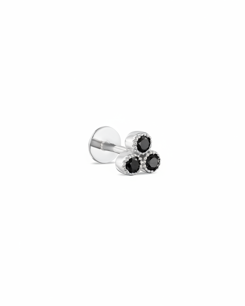 Henrietta Piercing Earring Black Diamonds