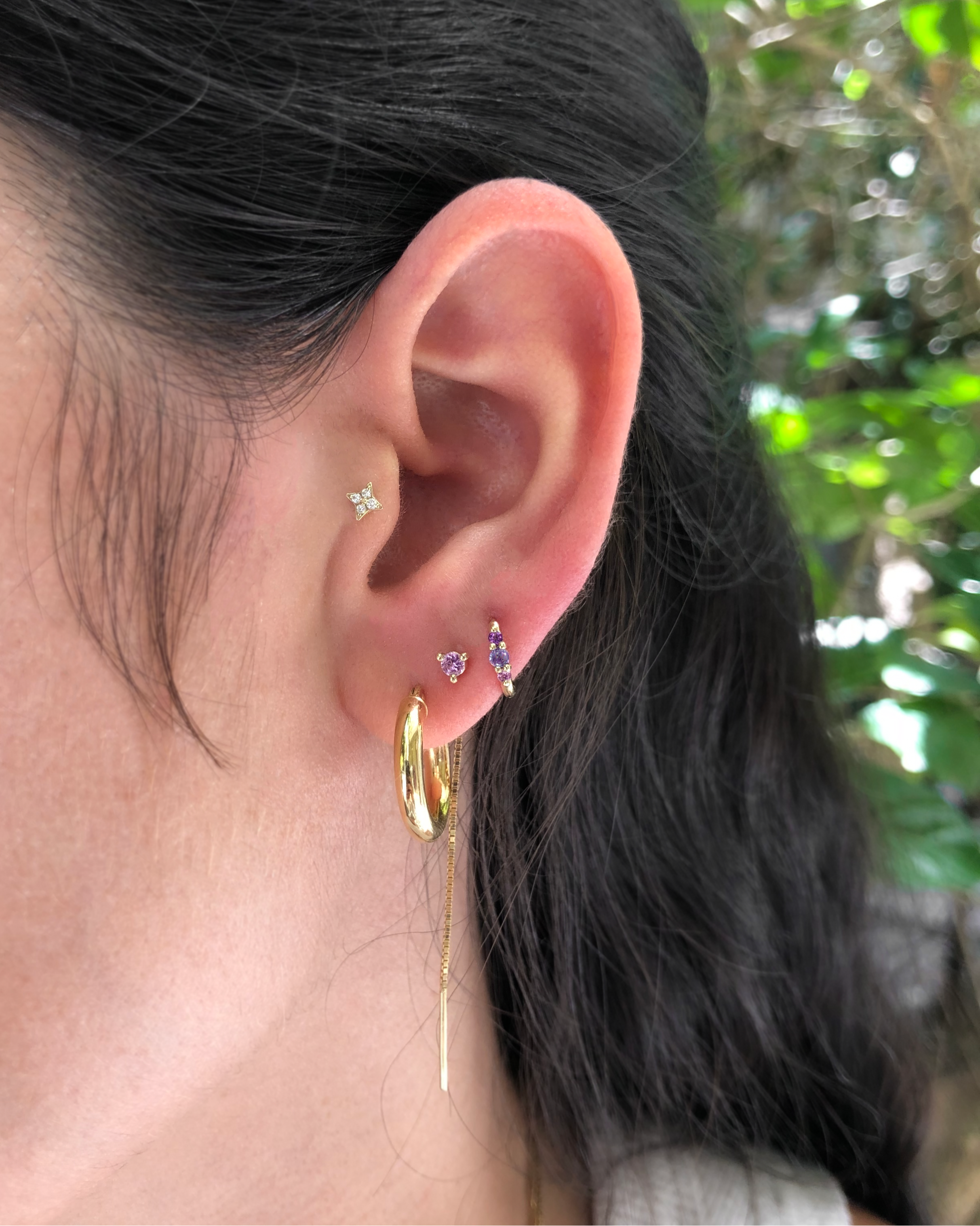 Noni Earring With pink Sapphire