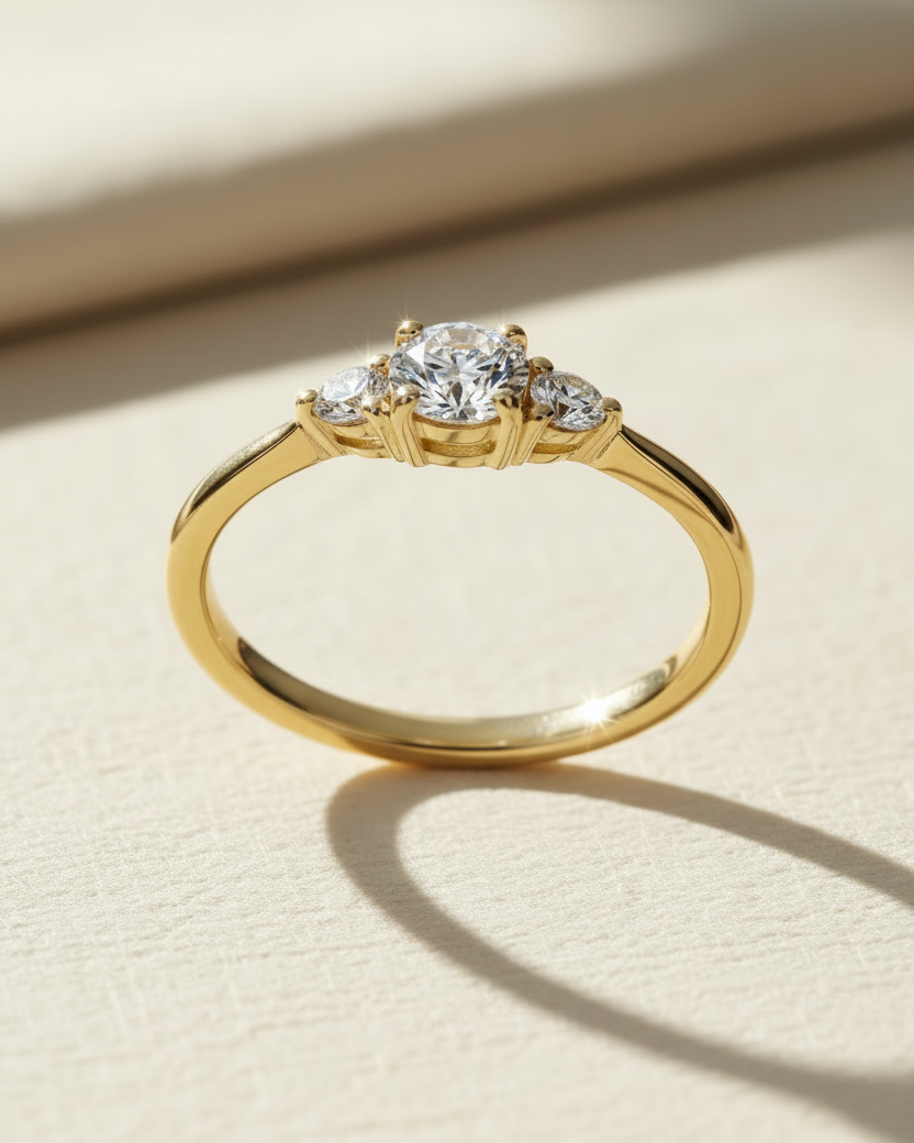 Audrey Gold Ring 4.5mm Diamond