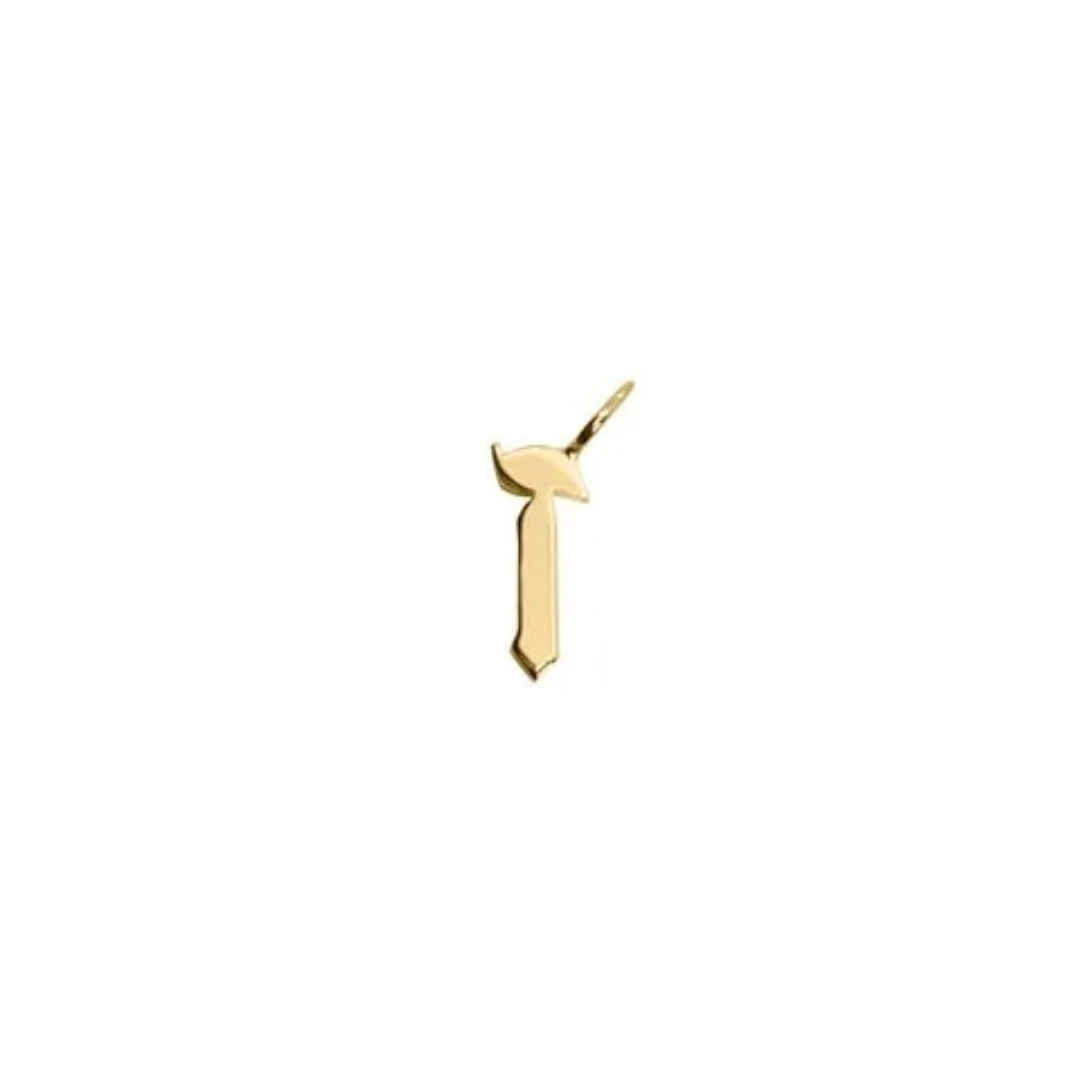 Letter Necklace - Large Aleph-Bet Gold Pendant