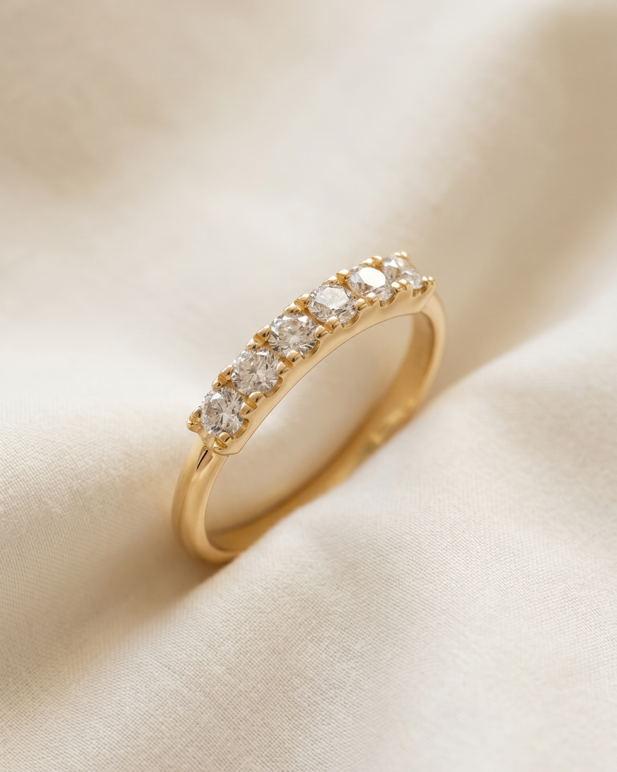 Medium Candy Gold Ring White Diamonds