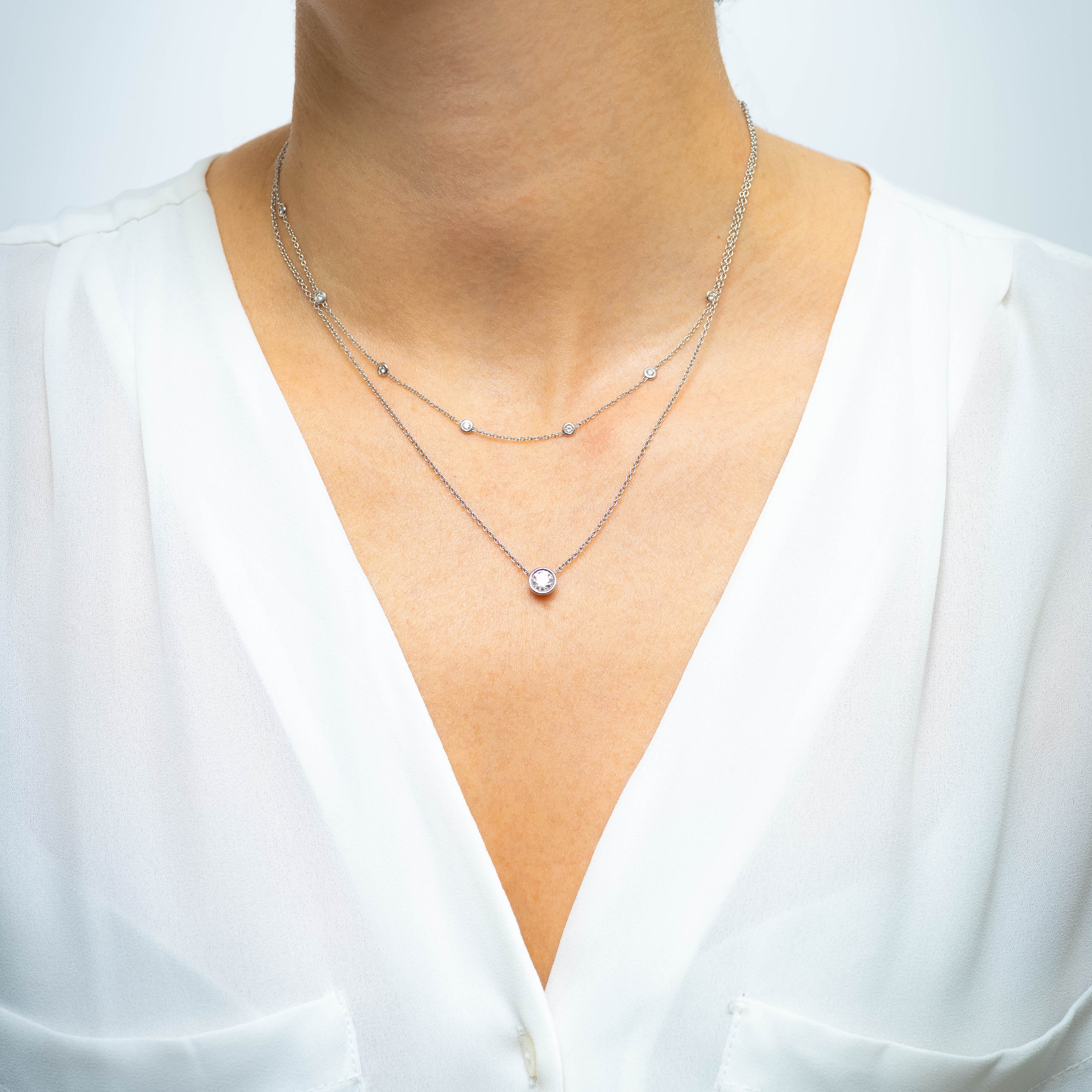 Margarita Necklace White Diamond