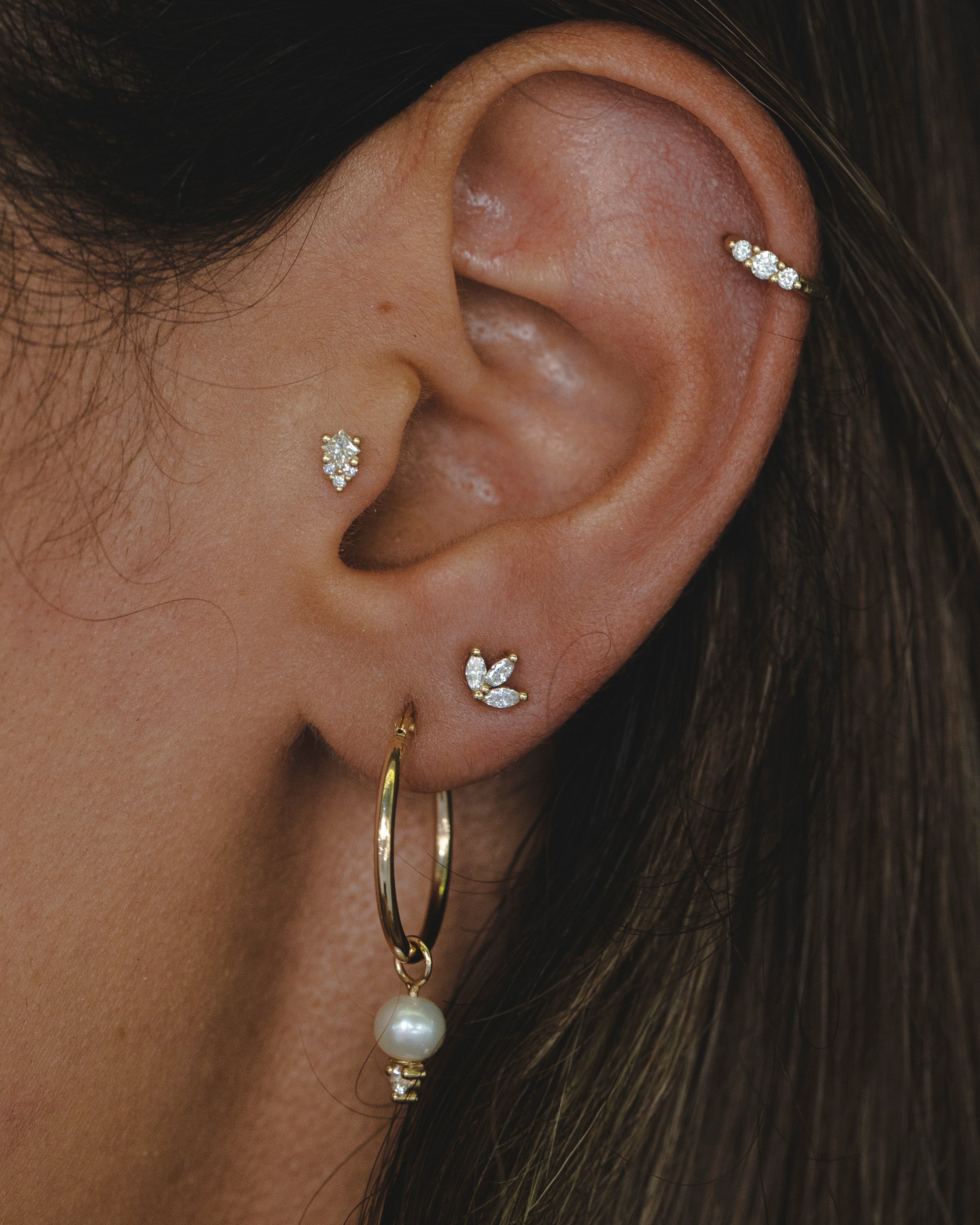Mini Francoise Earring White Diamonds