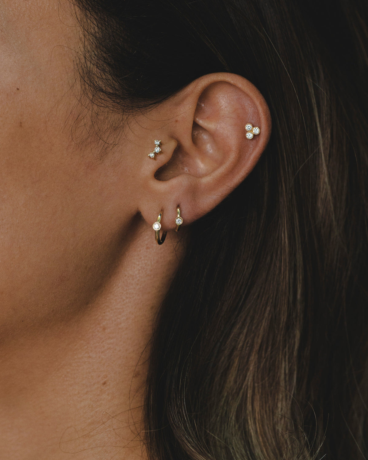 Henrietta Piercing Earring white Diamonds