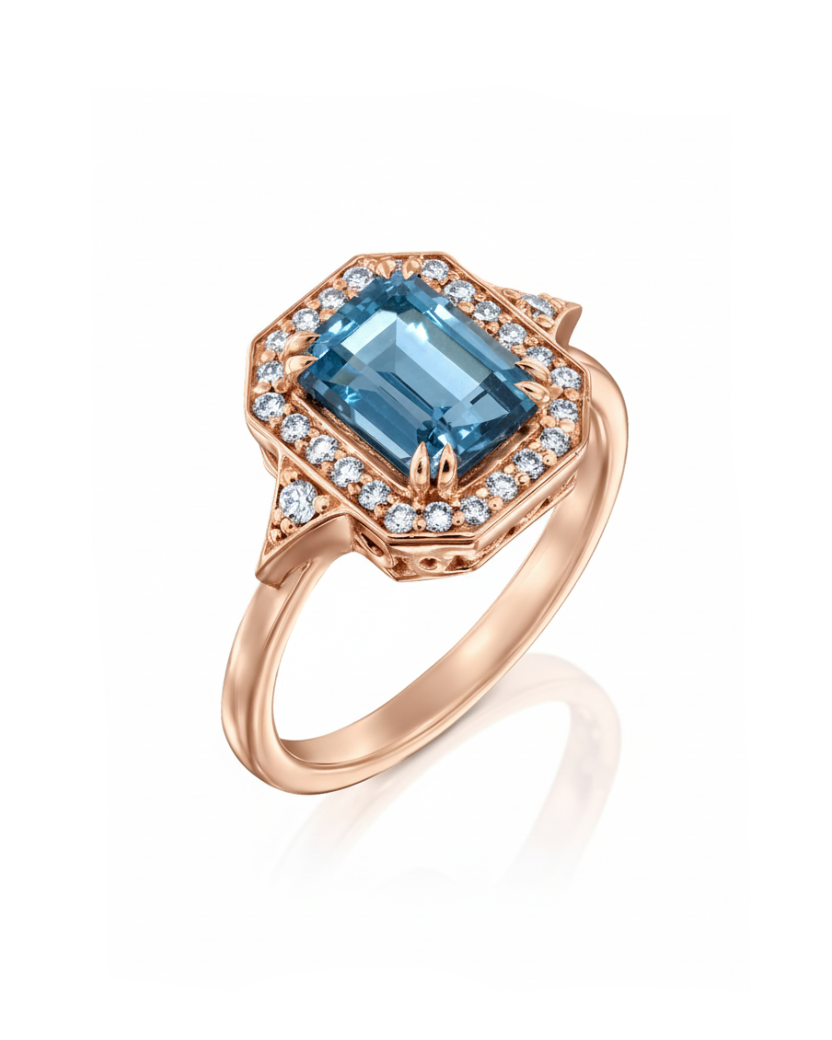 Katerina Ring With Blue Topaz