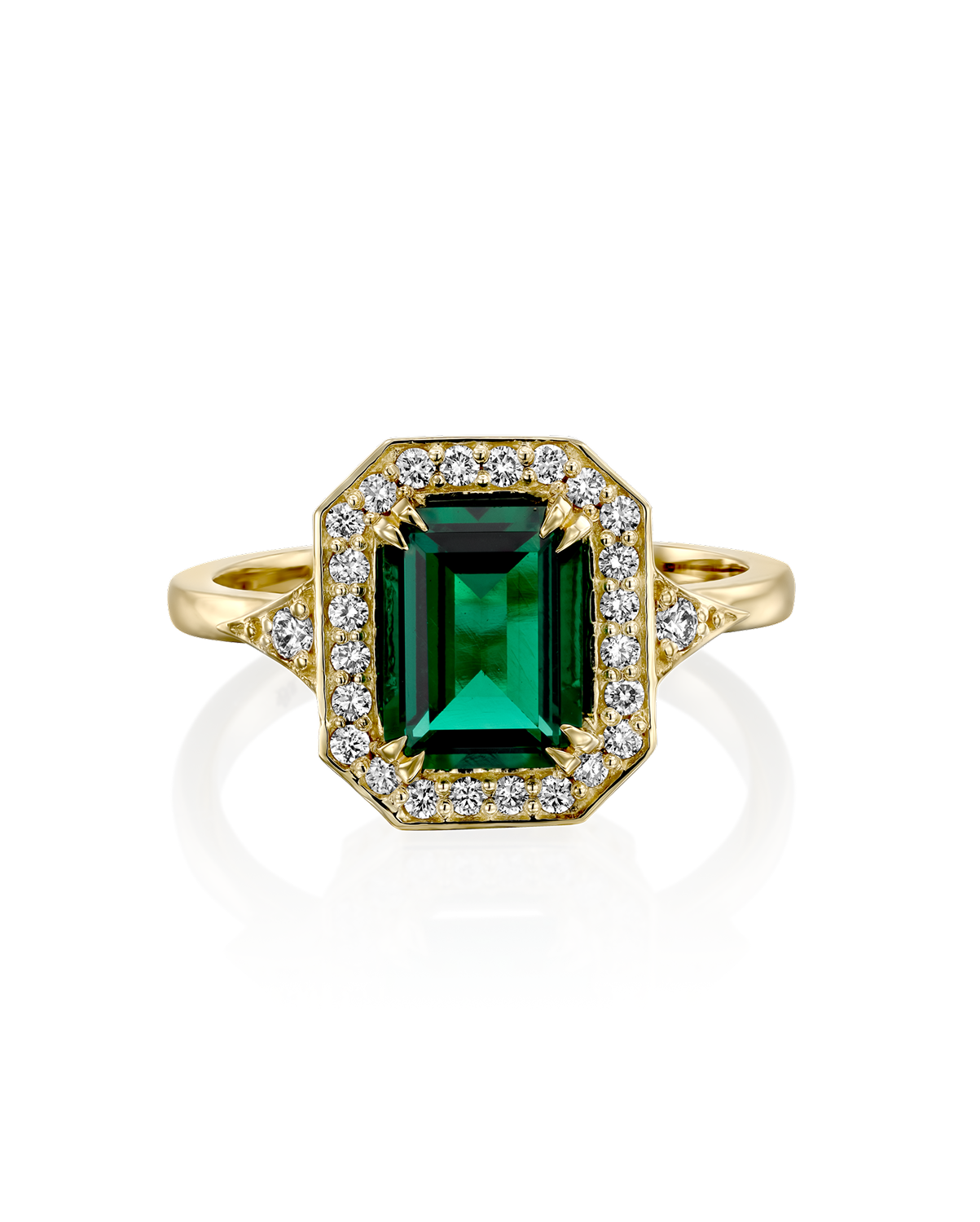 Katerina Ring With Chatham Emerald