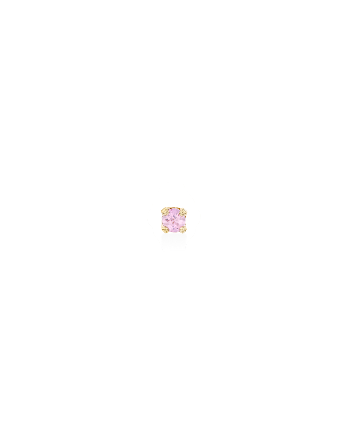 Martina Gold Earring 2mm pink Sapphire