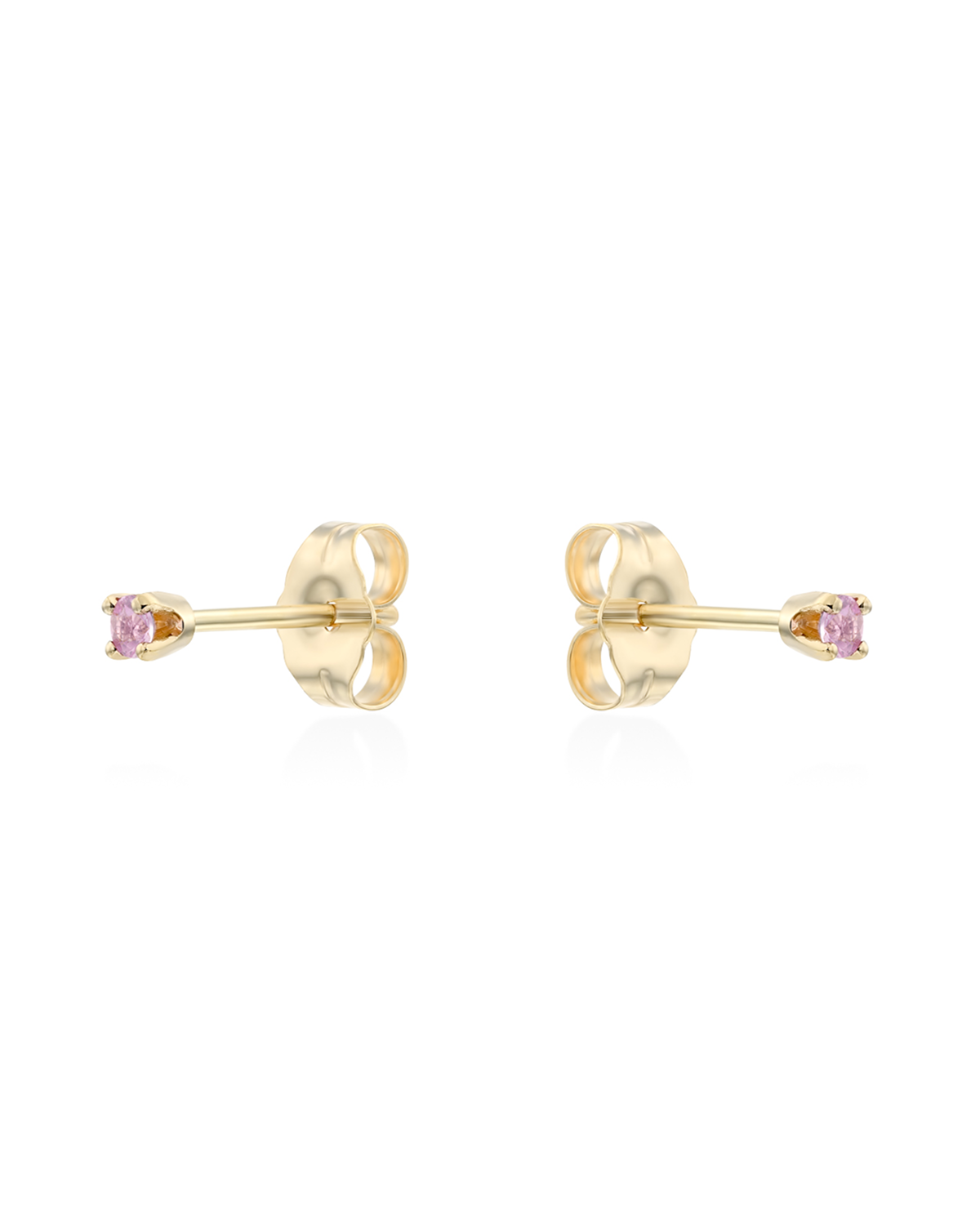 Martina Gold Earring 2mm pink Sapphire