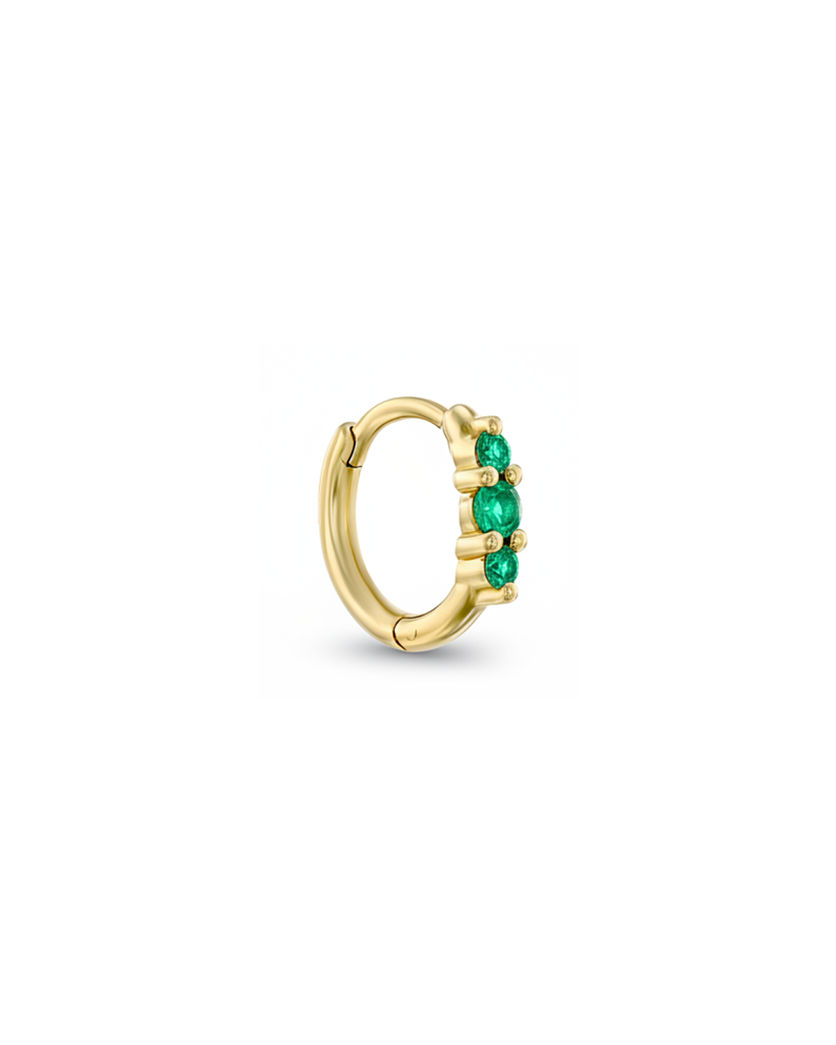 Audrey small Hoop With Emerald
