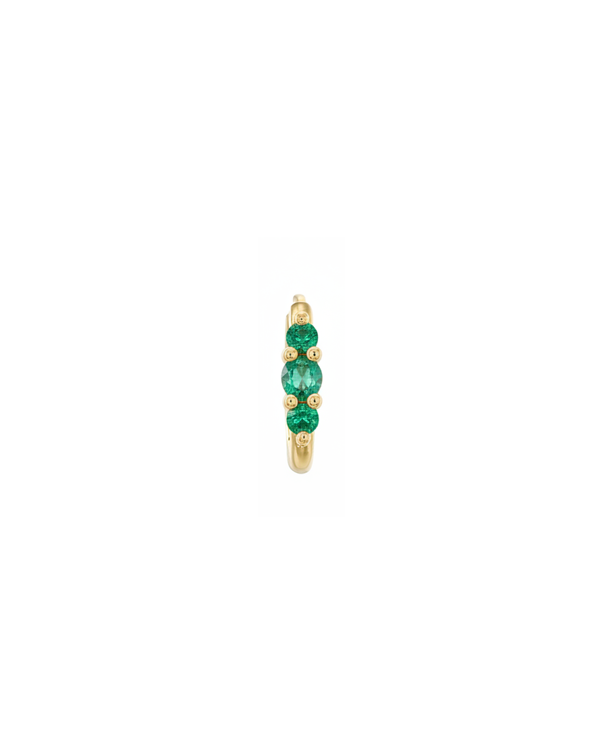 Audrey small Hoop With Emerald