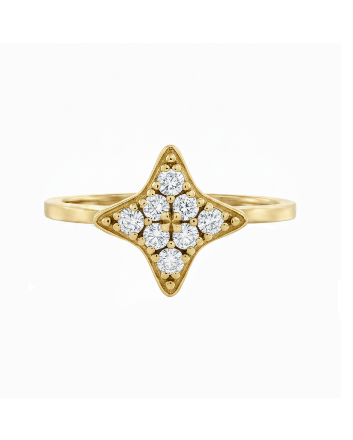 Cassiopeia Gold Ring White Diamonds