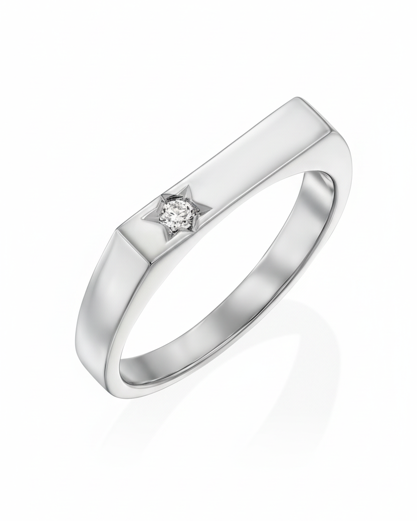 Charlotte Star Of David Gold Ring White Diamond
