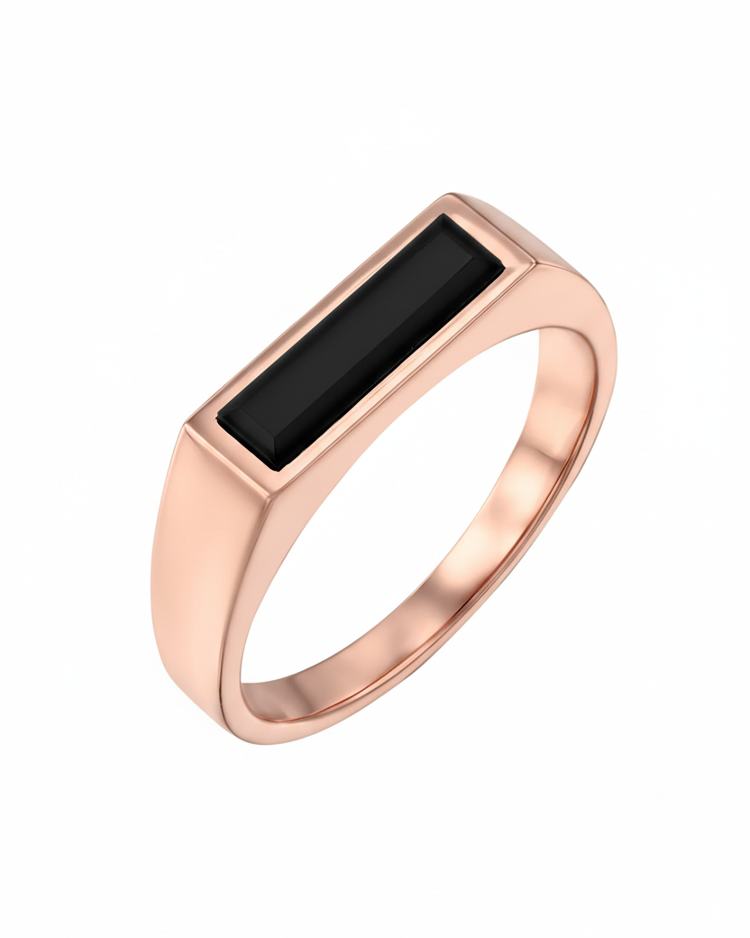 Samantha Gold Ring with Black Onyx
