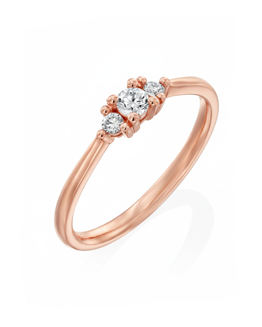 Audrey Gold Ring 3mm Diamond