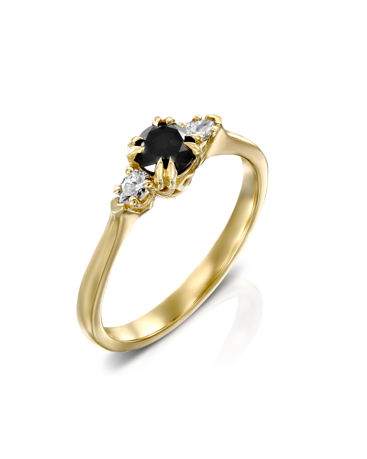 Emma With 4.5mm Black Center Diamond