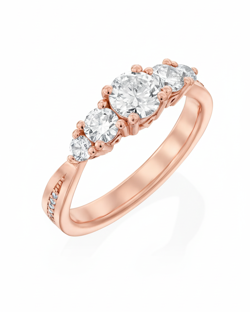 Suzana Gold Ring White Diamonds