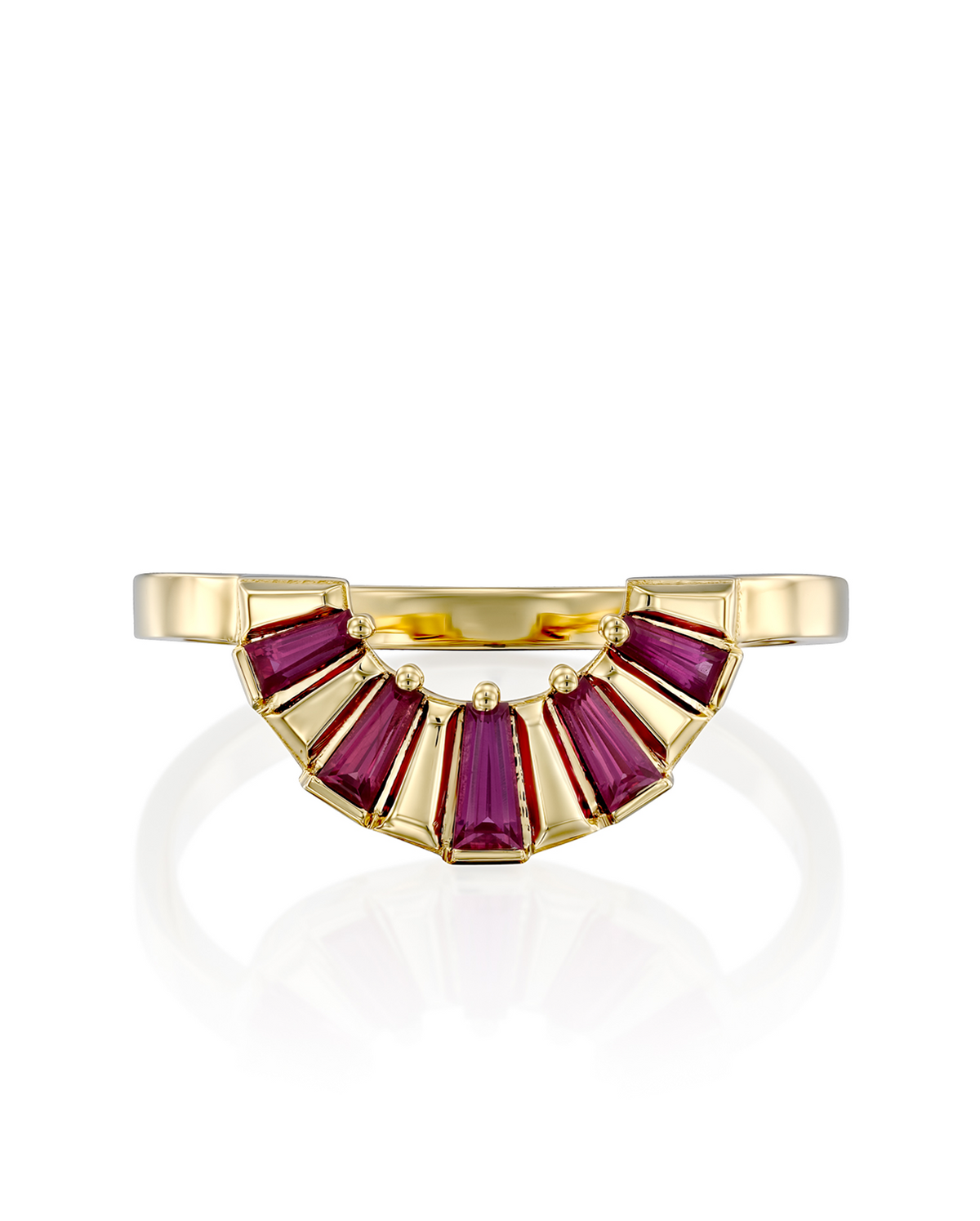 Arch Gold Ring With Ruby
