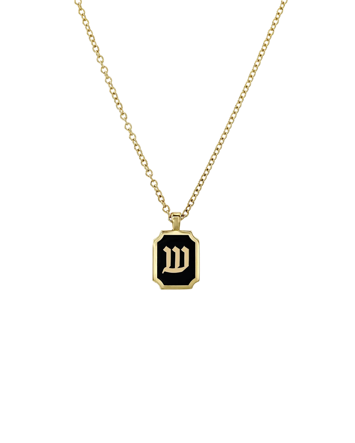 Enamel Letter Necklace