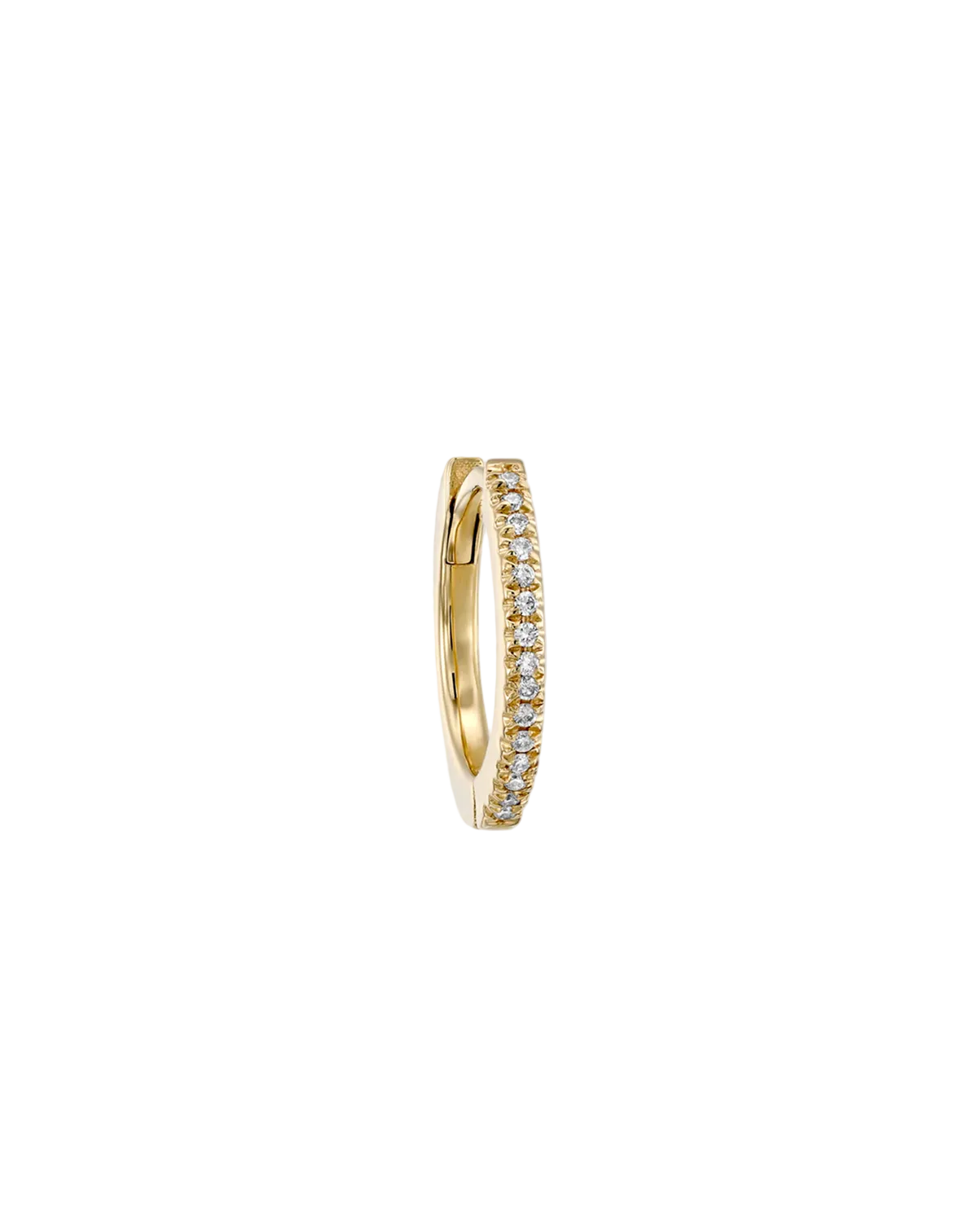 Khloé Large Hoop Gold Earring with White Diamonds