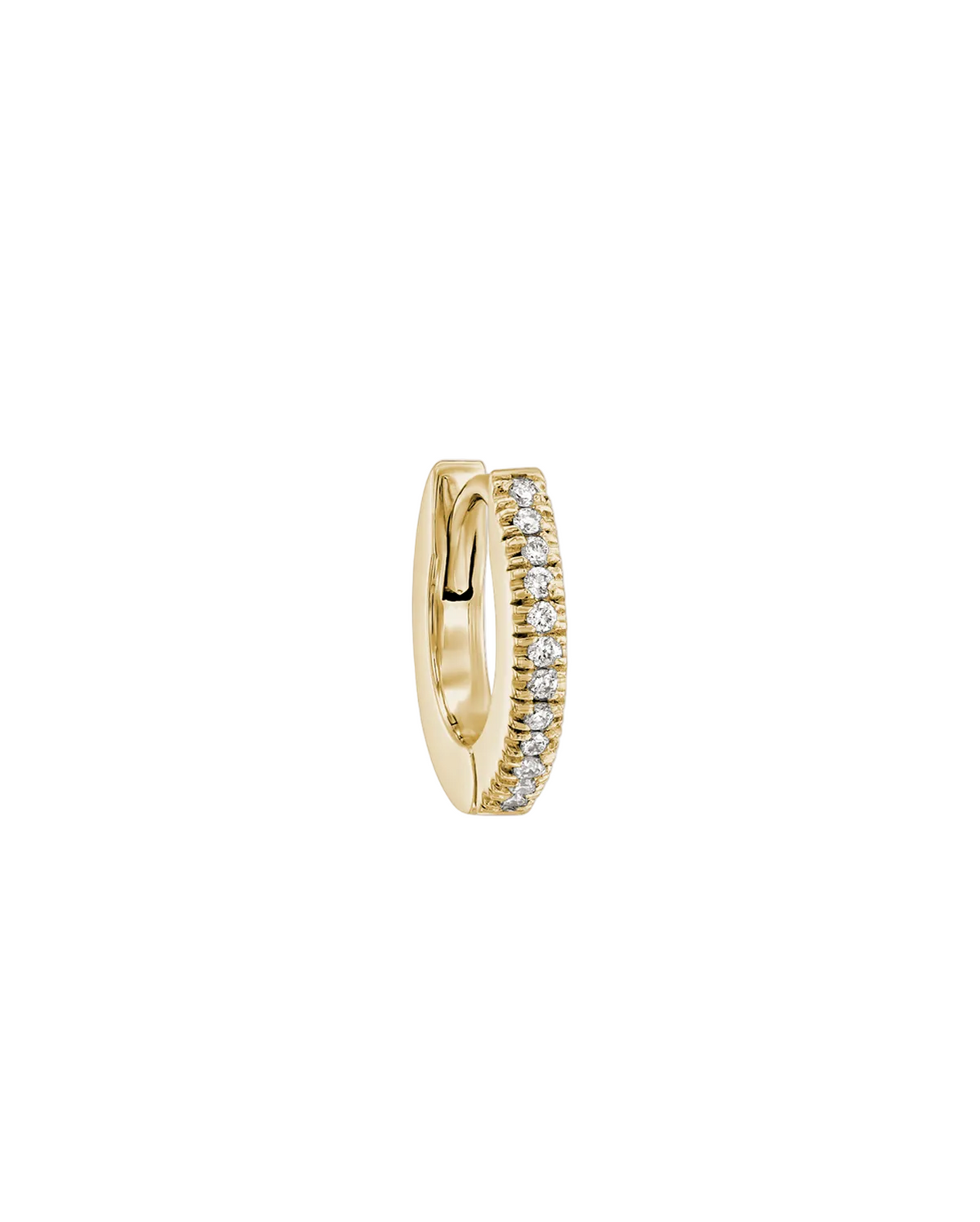 Khloé Medium Hoop Gold Earring with White Diamonds