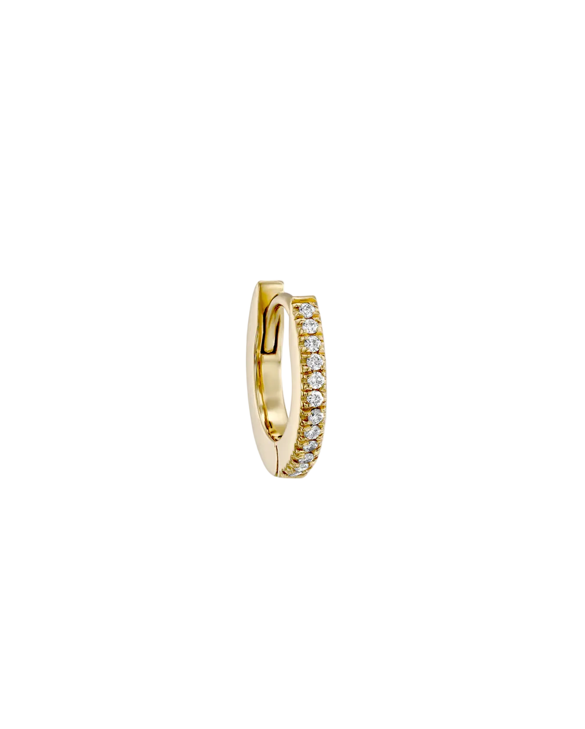 Khloé Small Hoop Gold Earring with White Diamonds