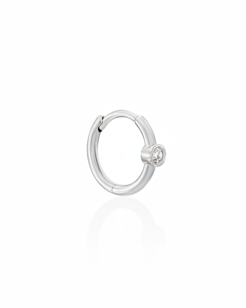 Alexis Medium Hoop Gold Earring Diamond