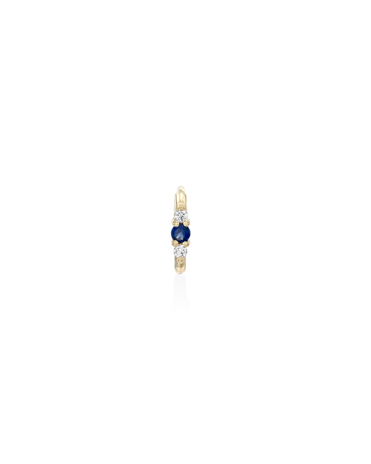 Audrey Mini Hoop With Sapphire And White Diamonds