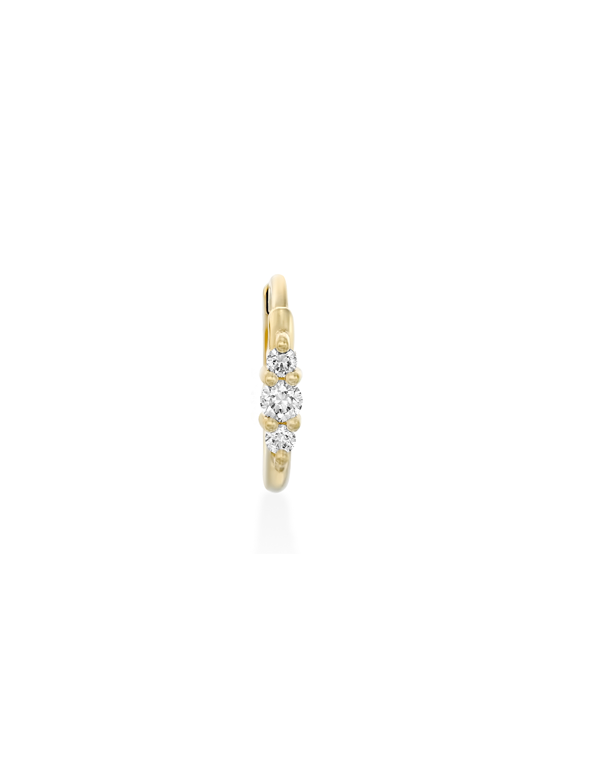 Audrey Medium Hoop White Diamonds