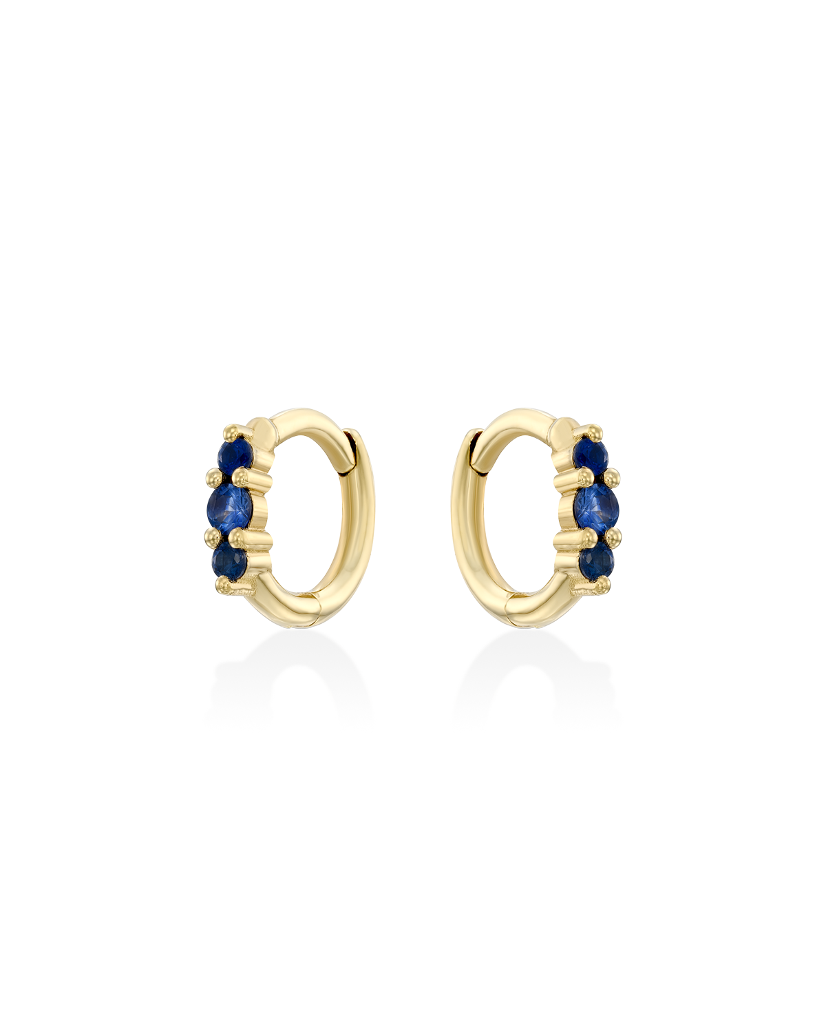 Audrey Mini Hoop With Sapphire