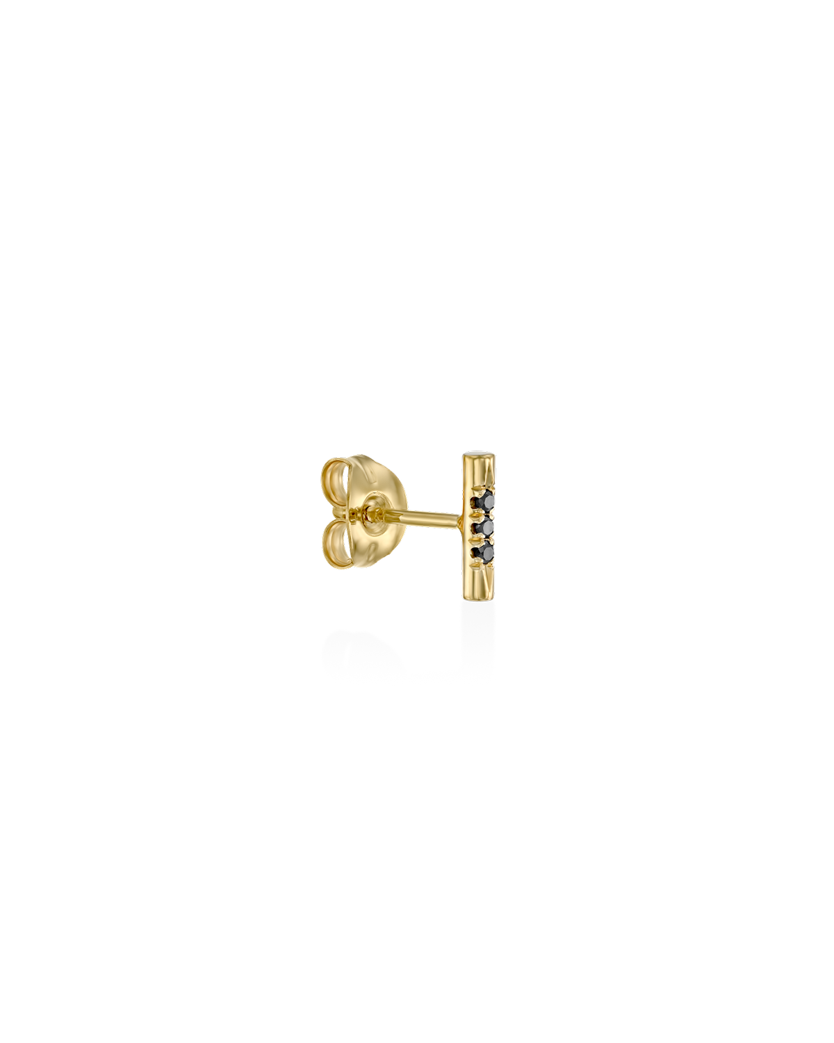 Valerie Gold Earring Black Diamonds